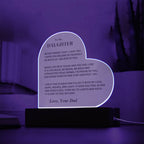Jewelry Daughter Gift-Believe In Yourself- Heart Acrylic Plaque