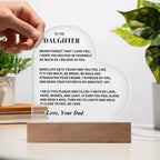 Jewelry Daughter Gift-Believe In Yourself- Heart Acrylic Plaque