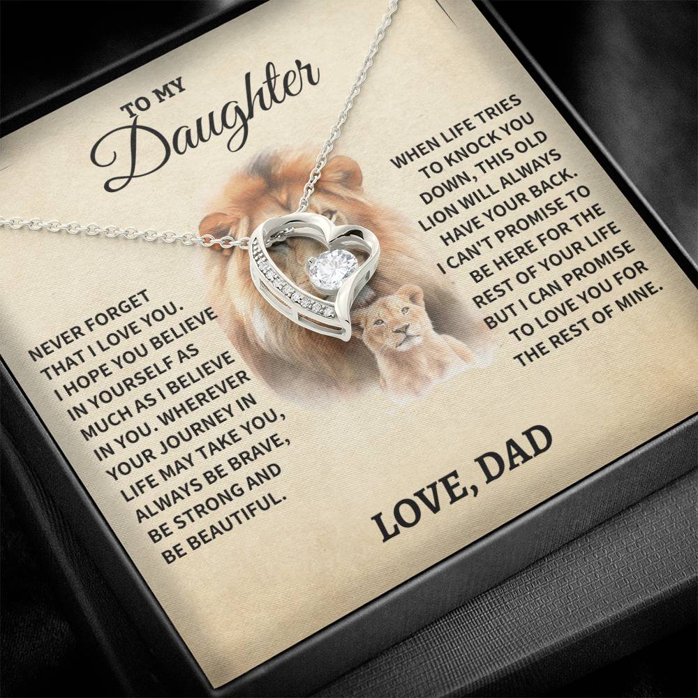 Jewelry Daughter Gift- Forever Love Heart Necklace