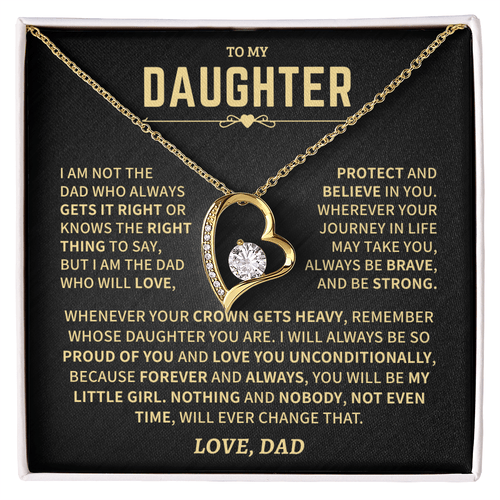 Jewelry Daughter Gift From Dad, "Always Remember", Forever Love Necklace Daughter Gift From Dad, "Always Remember", Forever Love Necklace