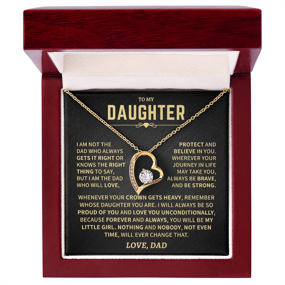 Jewelry Daughter Gift From Dad, "Always Remember", Forever Love Necklace Daughter Gift From Dad, "Always Remember", Forever Love Necklace
