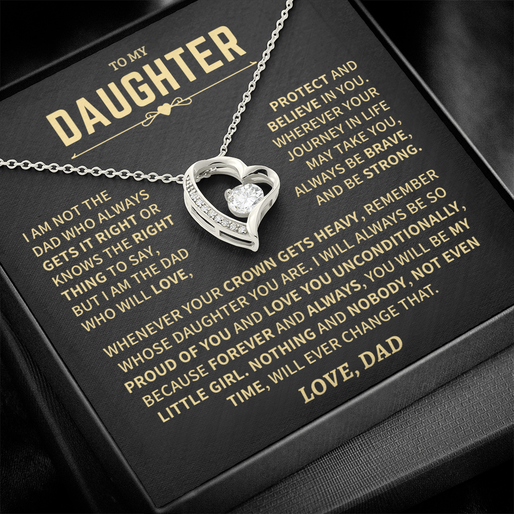Jewelry Daughter Gift From Dad, "Always Remember", Forever Love Necklace Daughter Gift From Dad, "Always Remember", Forever Love Necklace