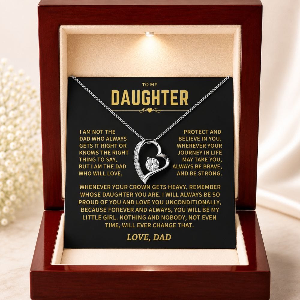 Jewelry Daughter Gift From Dad, "I am not the dad who gets it right", Heart Necklace Daughter Gift From Dad, "I am not the dad who gets it right", Heart Necklace