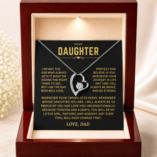 Jewelry Daughter Gift From Dad, "I am not the dad who gets it right", Heart Necklace Daughter Gift From Dad, "I am not the dad who gets it right", Heart Necklace
