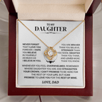 Jewelry Daughter Gift From Dad, "Never Forget", Knot Necklace Daughter Gift From Dad, "Never Forget", Knot Necklace