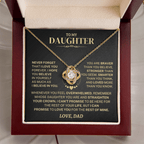 Jewelry Daughter Gift From Dad,"Never Forget",Knot Necklace Daughter Gift From Dad,"Never Forget",Knot Necklace