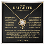 Jewelry Daughter Gift From Dad,"Never Forget",Knot Necklace Daughter Gift From Dad,"Never Forget",Knot Necklace