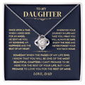 Jewelry Daughter Gift From Dad,"Never Forget",Knot Necklace Daughter Gift From Dad,"Never Forget",Knot Necklace