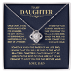 Jewelry Daughter Gift From Dad,"Never Forget",Knot Necklace Daughter Gift From Dad,"Never Forget",Knot Necklace