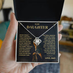 Jewelry Daughter Gift From Dad- "Never Forget That I Love You" Knot Necklace