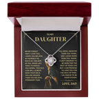 Jewelry Daughter Gift From Dad- "Never Forget That I Love You" Knot Necklace