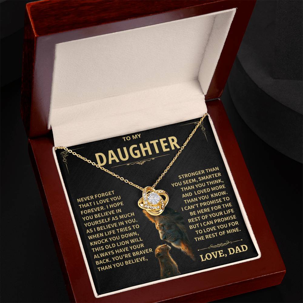 Jewelry Daughter Gift From Dad, "This Old Lion", Knot Necklace Daughter Gift From Dad, "This Old Lion", Knot Necklace