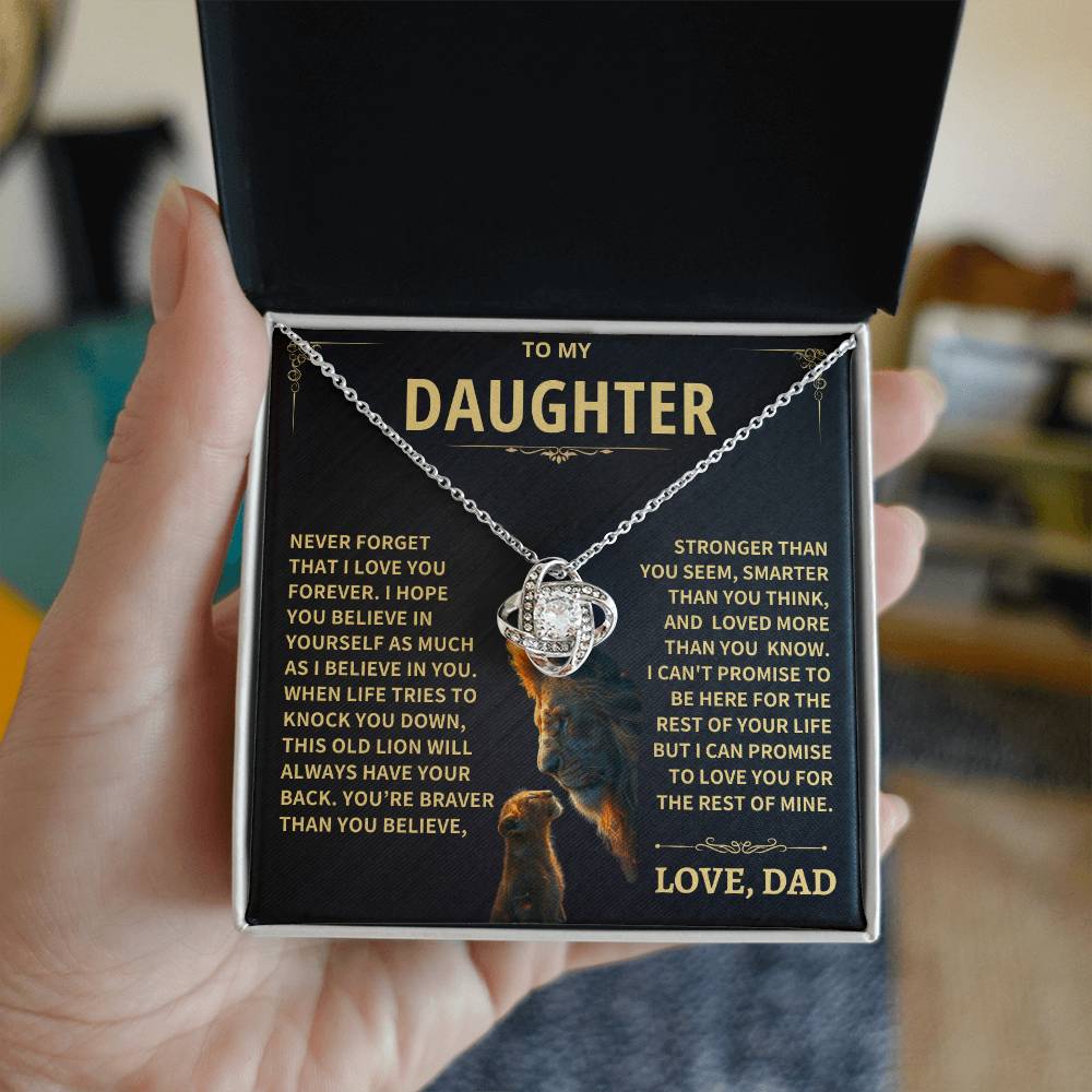 Jewelry Daughter Gift From Dad, "This Old Lion", Knot Necklace Daughter Gift From Dad, "This Old Lion", Knot Necklace