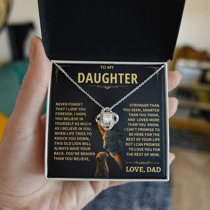 Jewelry Daughter Gift From Dad, "This Old Lion", Knot Necklace Daughter Gift From Dad, "This Old Lion", Knot Necklace