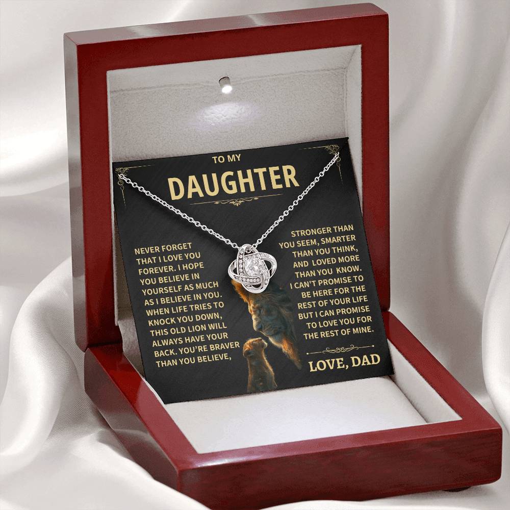 Jewelry Daughter Gift From Dad, "This Old Lion", Knot Necklace Daughter Gift From Dad, "This Old Lion", Knot Necklace