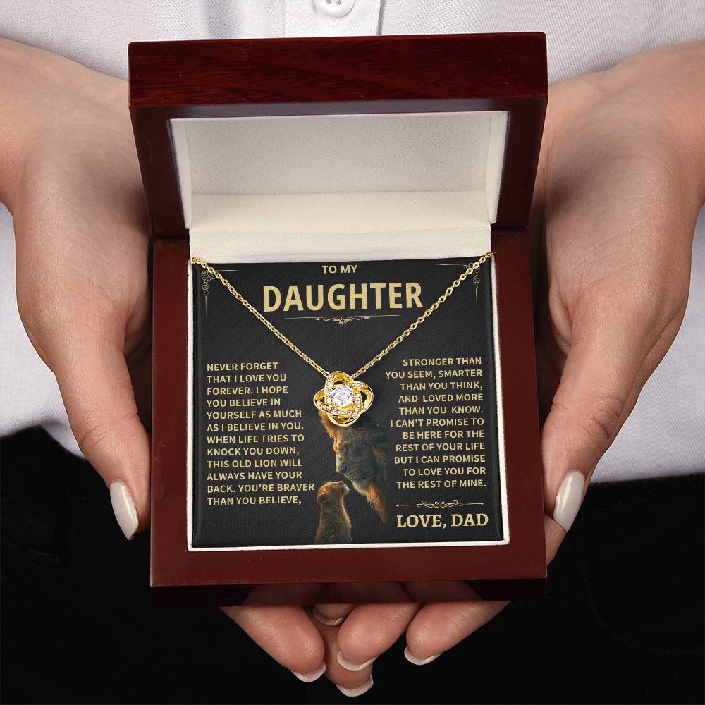 Jewelry Daughter Gift From Dad, "This Old Lion", Knot Necklace Daughter Gift From Dad, "This Old Lion", Knot Necklace