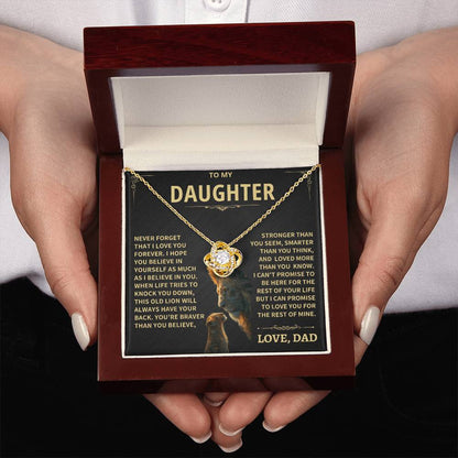 Jewelry Daughter Gift From Dad, "This Old Lion", Knot Necklace Daughter Gift From Dad, "This Old Lion", Knot Necklace