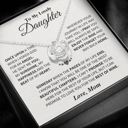 Jewelry Daughter Gift From Mom, "Beautiful Chapters", Knot Necklace Daughter Gift From Mom, "Beautiful Chapters", Knot Necklace