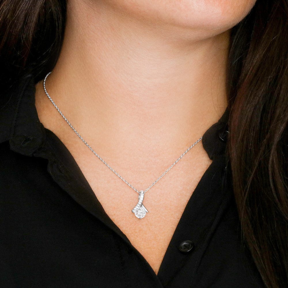 Jewelry Daughter Gift From Mom & Dad, "Never Forget" Alluring Beauty Necklace Daughter Gift From Mom & Dad, "Never Forget" Alluring Beauty Necklace