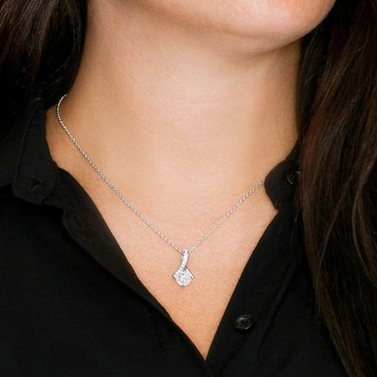 Jewelry Daughter Gift From Mom & Dad, "Never Forget" Alluring Beauty Necklace Daughter Gift From Mom & Dad, "Never Forget" Alluring Beauty Necklace
