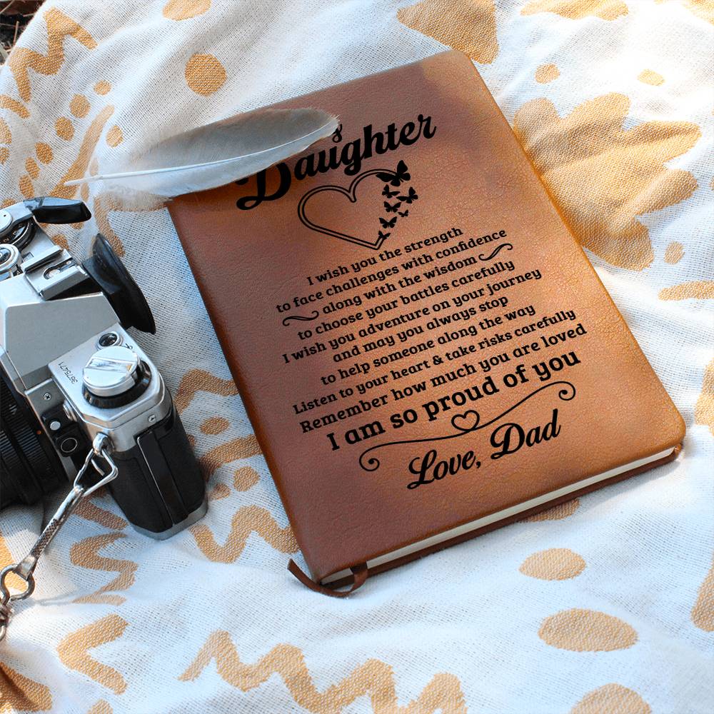 Jewelry Daughter Gift-Leather Journal-From Dad