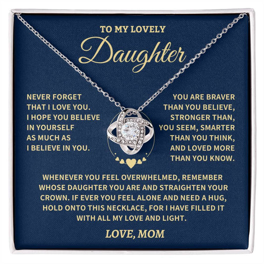 Jewelry Daughter Gift-Never Forget-From Mom