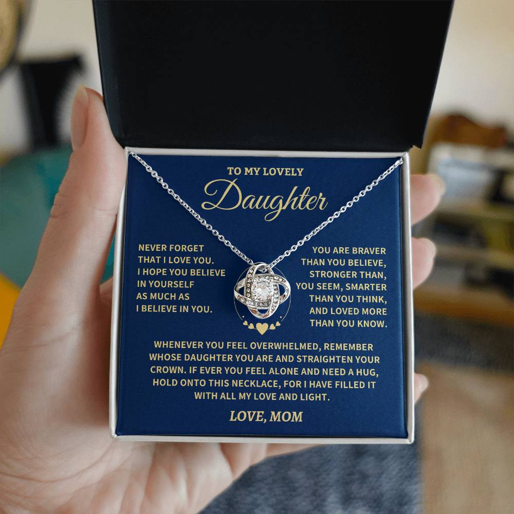 Jewelry Daughter Gift-Never Forget-From Mom