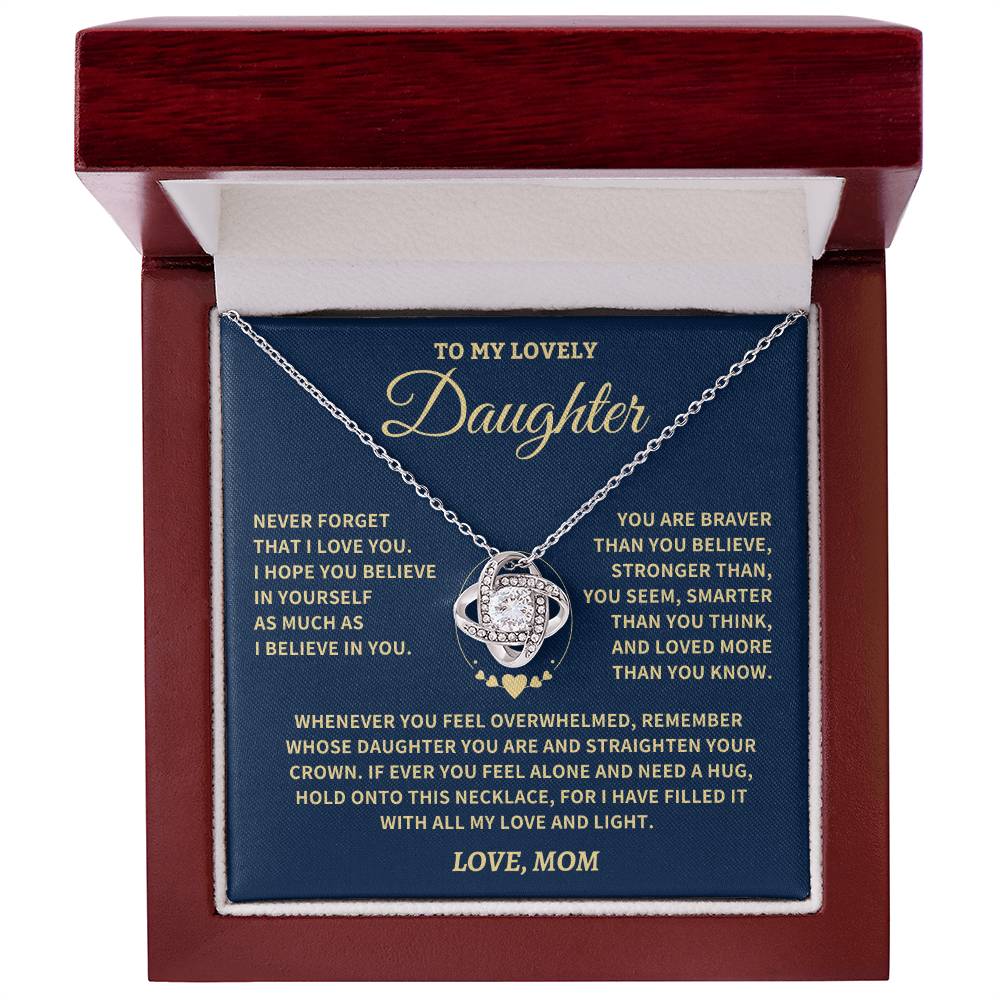 Jewelry Daughter Gift-Never Forget-From Mom