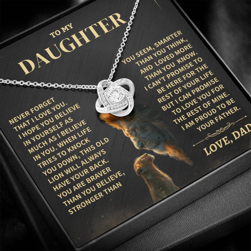 Jewelry Daughter Gift-Old Lion- From Dad