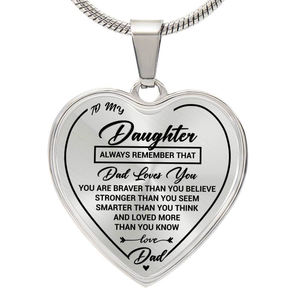 Jewelry Daughter Heart Necklace Gift