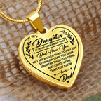 Jewelry Daughter Heart Necklace Gift- Remember Dad Loves You
