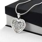 Jewelry Daughter Heart Necklace Gift- Remember Dad Loves You