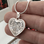 Jewelry Daughter Heart Necklace Gift- Remember Dad Loves You