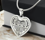 Jewelry Daughter Heart Necklace Gift- Remember Mom Loves You