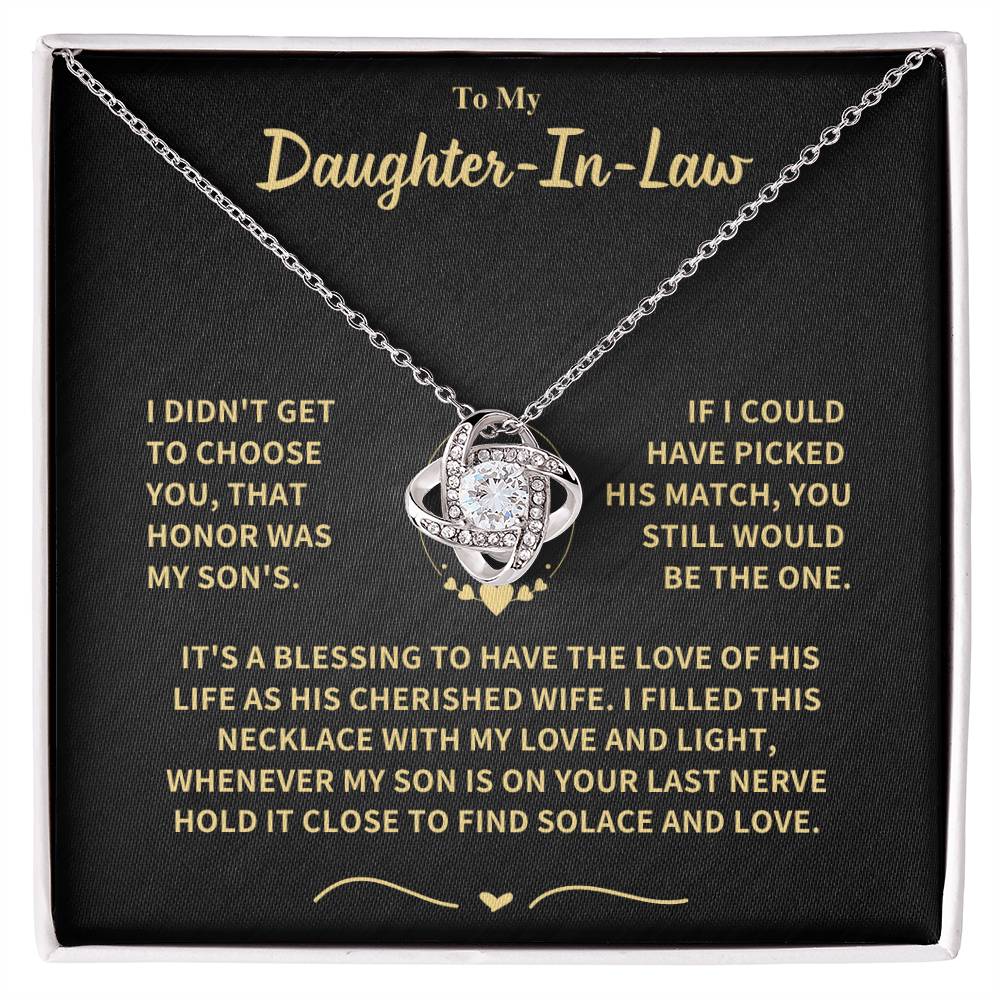 Jewelry Daughter-in-Law Gift-Love Knot Necklace