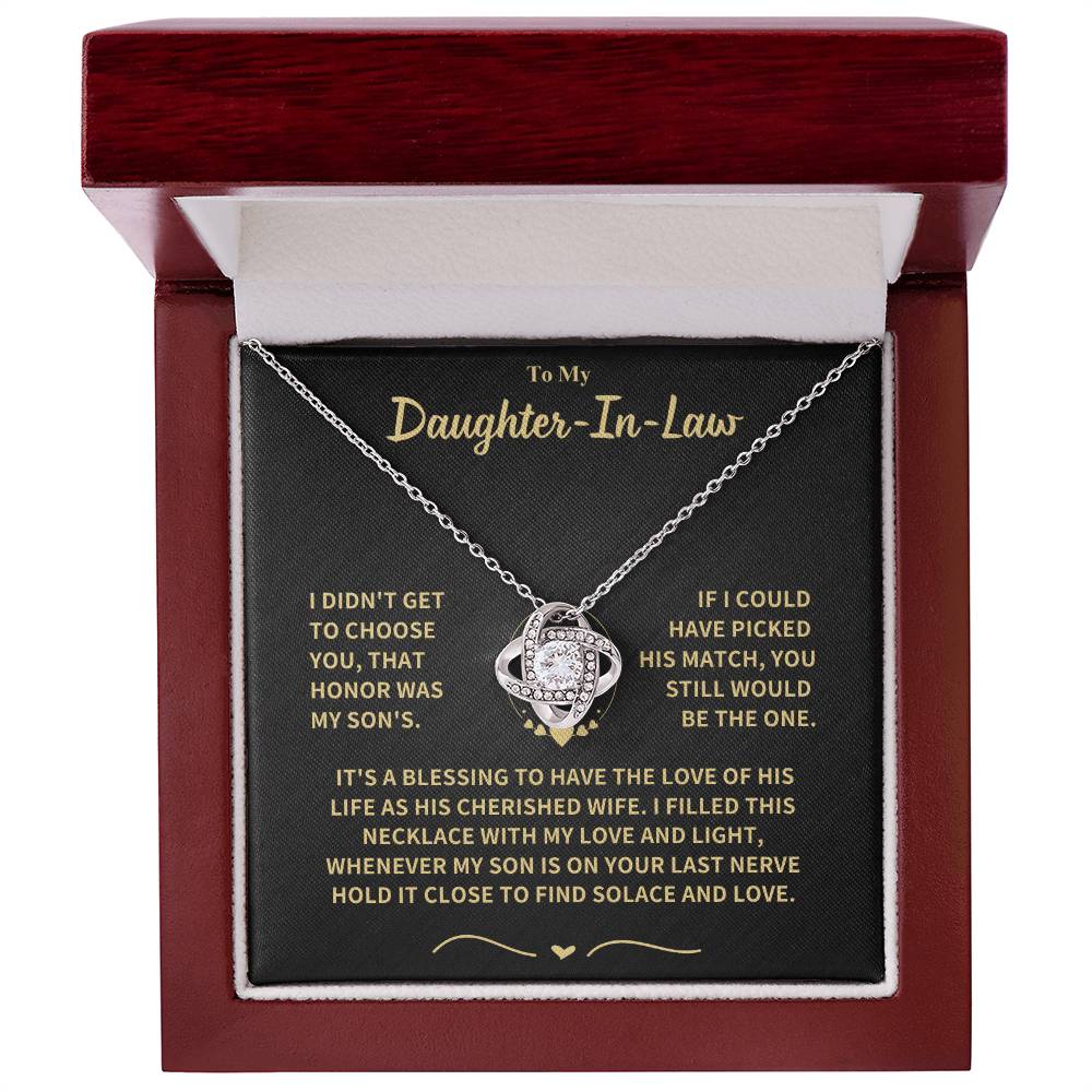 Jewelry Daughter-in-Law Gift-Love Knot Necklace