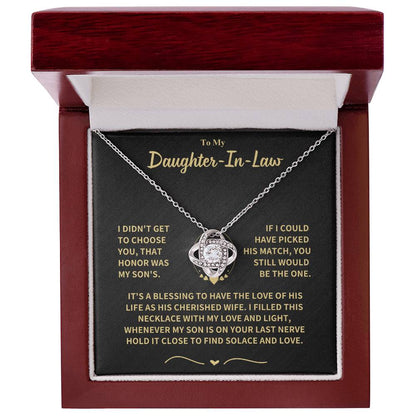 Jewelry Daughter-in-Law Gift-Love Knot Necklace
