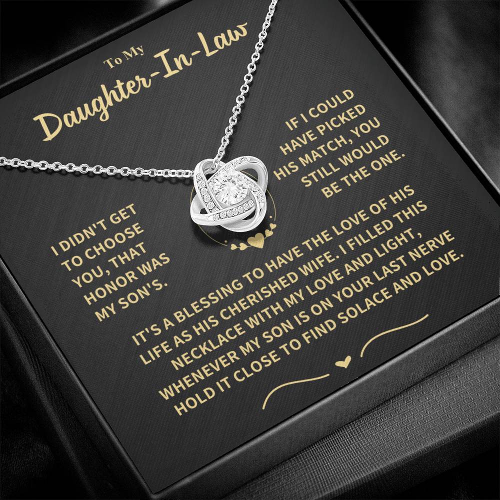 Jewelry Daughter-in-Law Gift-Love Knot Necklace