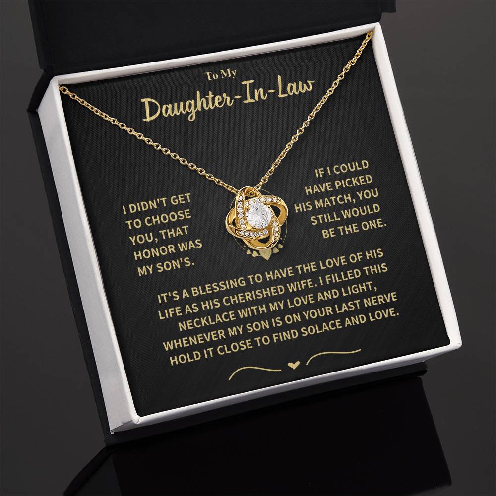 Jewelry Daughter-in-Law Gift-Love Knot Necklace