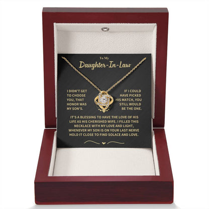Jewelry Daughter-in-Law Gift-Love Knot Necklace