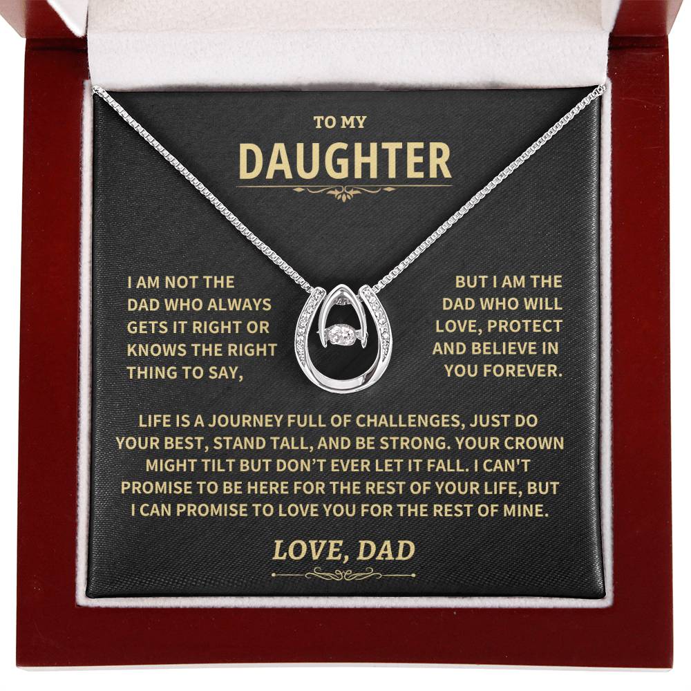 Jewelry Gift For Daughter From Dad- Horse Shoe Necklace Gift For Daughter From Dad- Horse Shoe Necklace
