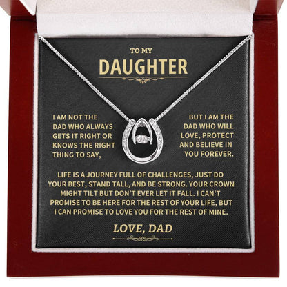 Jewelry Gift For Daughter From Dad- Horse Shoe Necklace Gift For Daughter From Dad- Horse Shoe Necklace