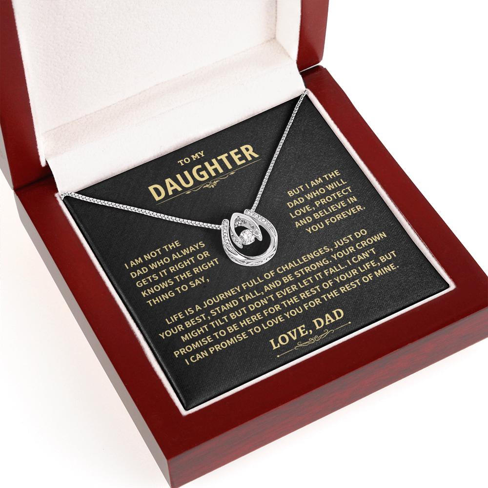 Jewelry Gift For Daughter From Dad- Horse Shoe Necklace Gift For Daughter From Dad- Horse Shoe Necklace