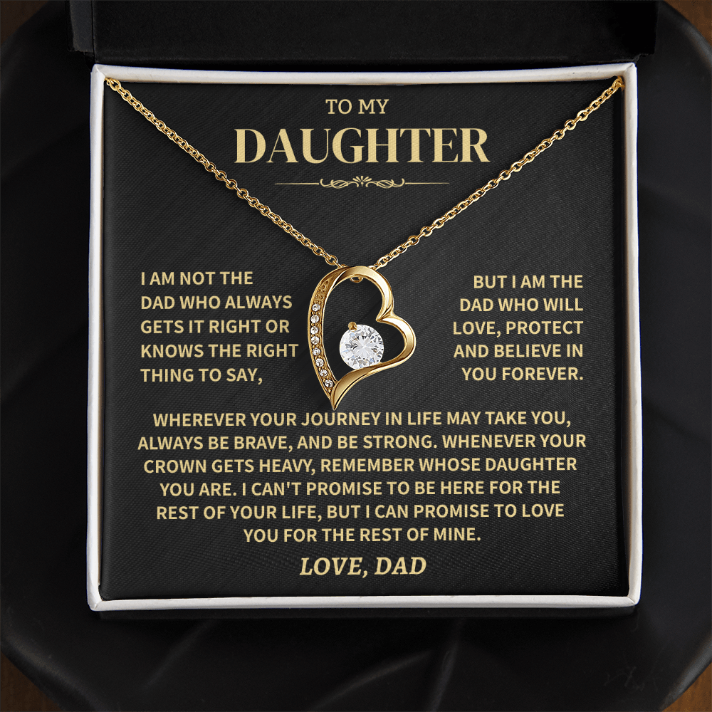 Jewelry Gift For Daughter From Dad, "Whenever Your Crown Gets Heavy" Heart Necklace Gift For Daughter From Dad, "Whenever Your Crown Gets Heavy" Heart Necklace