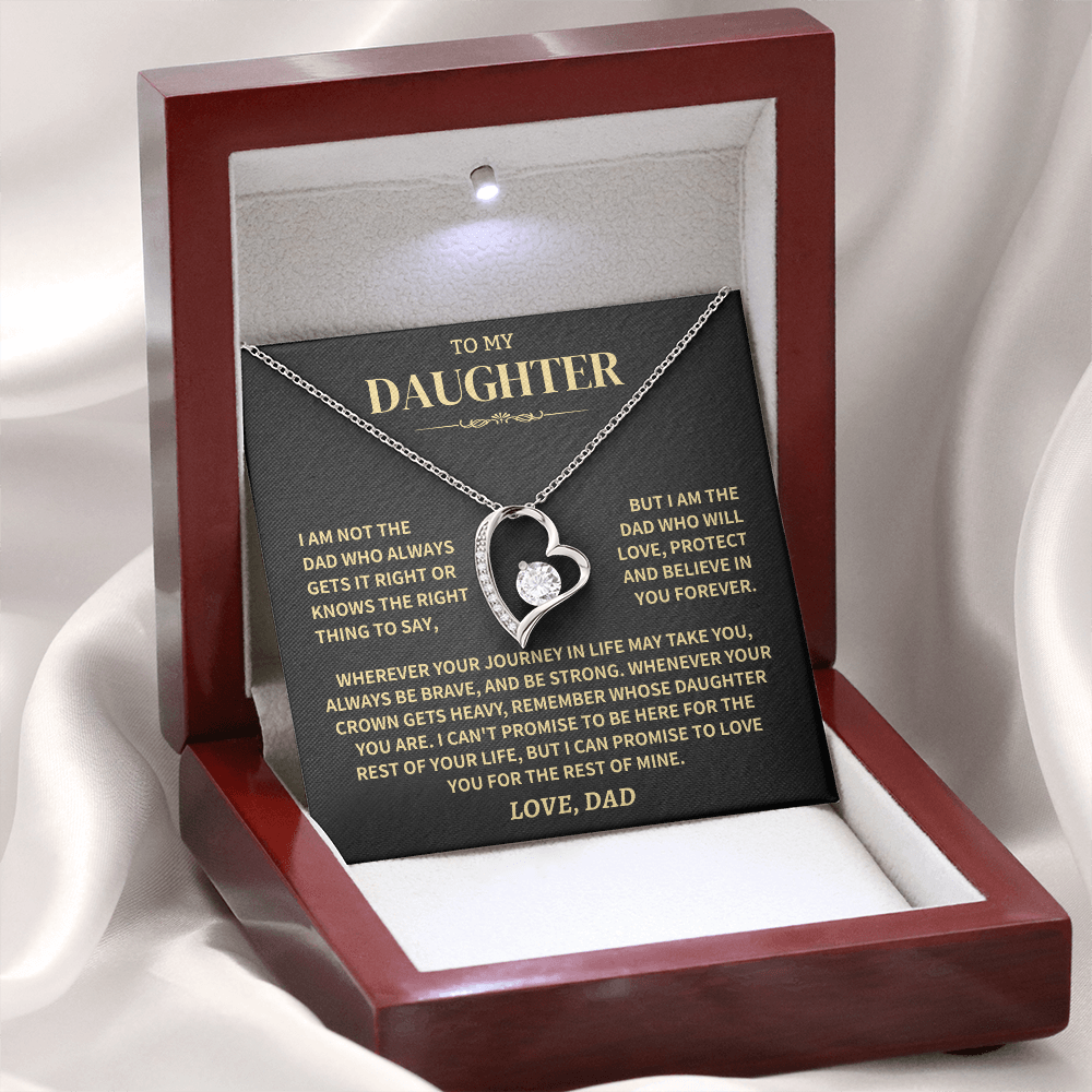 Jewelry Gift For Daughter From Dad, "Whenever Your Crown Gets Heavy" Heart Necklace Gift For Daughter From Dad, "Whenever Your Crown Gets Heavy" Heart Necklace