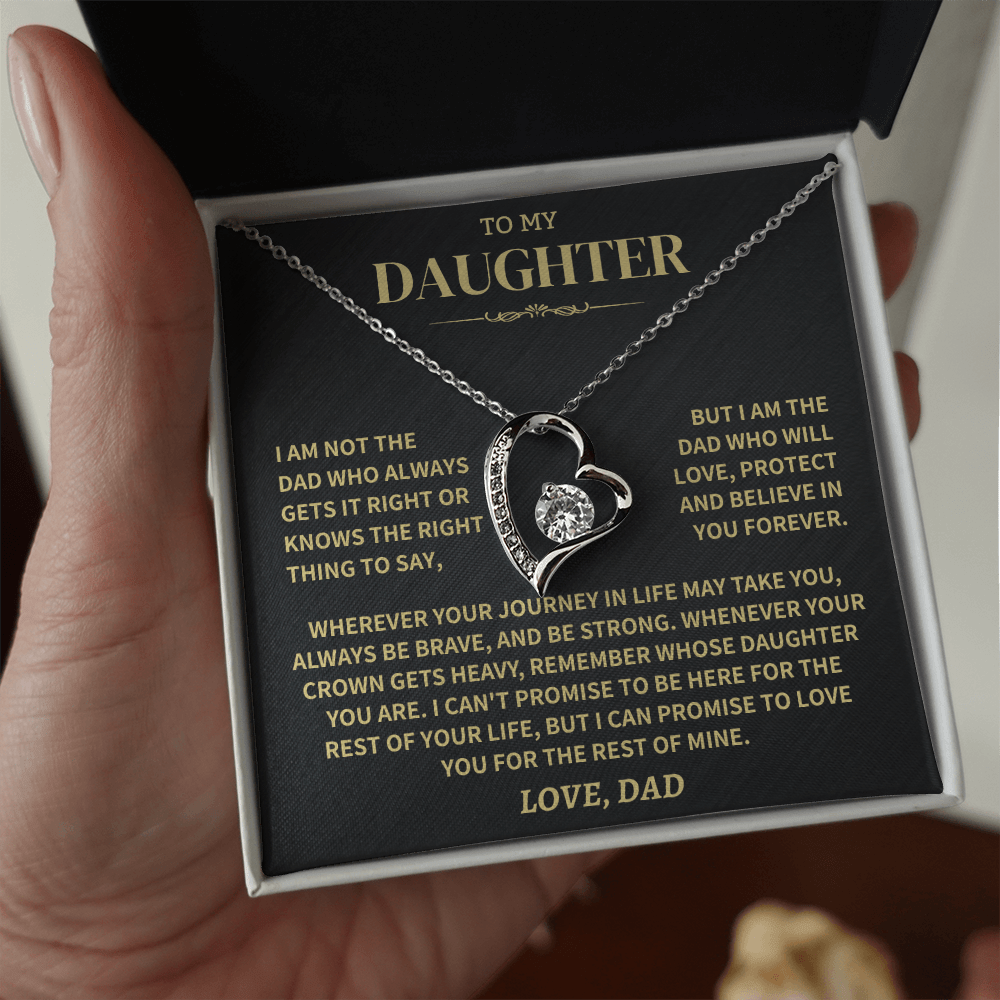 Jewelry Gift For Daughter From Dad, "Whenever Your Crown Gets Heavy" Heart Necklace Gift For Daughter From Dad, "Whenever Your Crown Gets Heavy" Heart Necklace