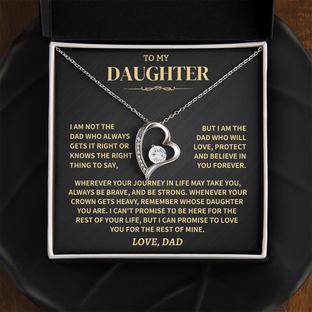 Jewelry Gift For Daughter From Dad, "Whenever Your Crown Gets Heavy" Heart Necklace Gift For Daughter From Dad, "Whenever Your Crown Gets Heavy" Heart Necklace
