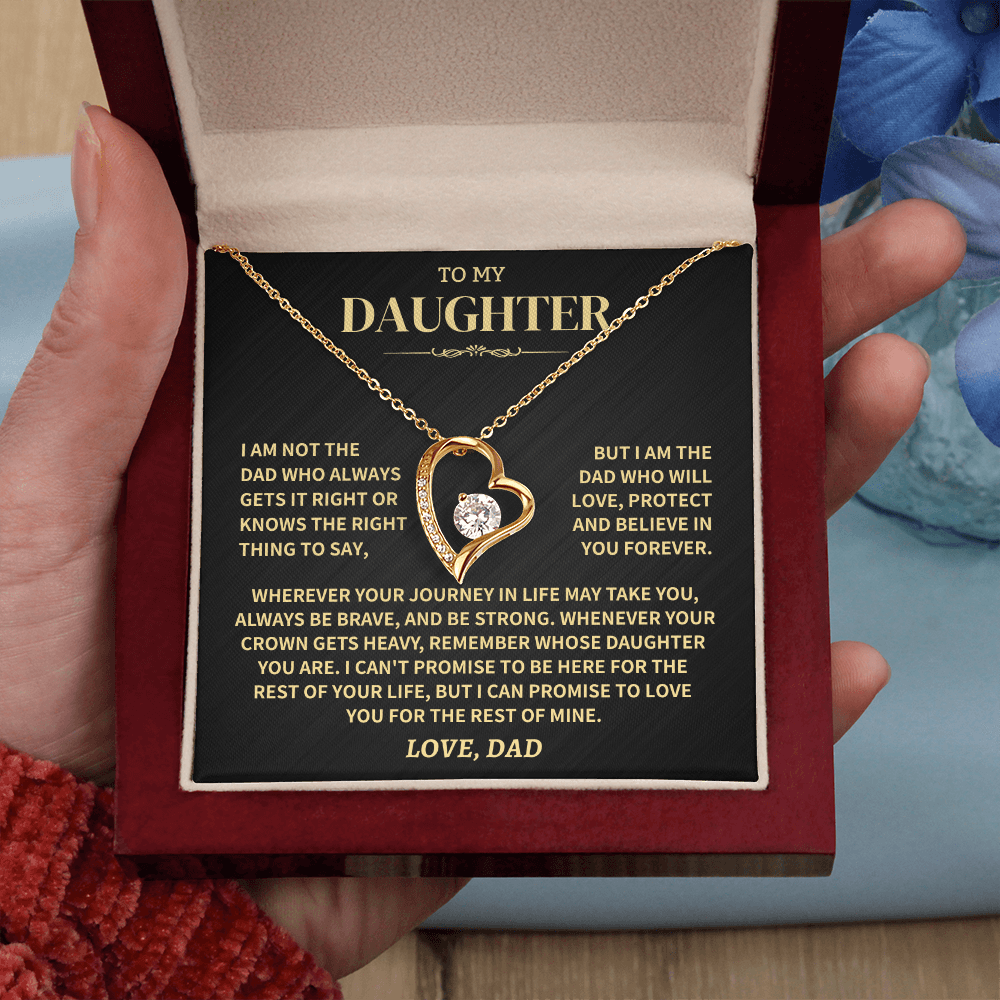 Jewelry Gift For Daughter From Dad, "Whenever Your Crown Gets Heavy" Heart Necklace Gift For Daughter From Dad, "Whenever Your Crown Gets Heavy" Heart Necklace