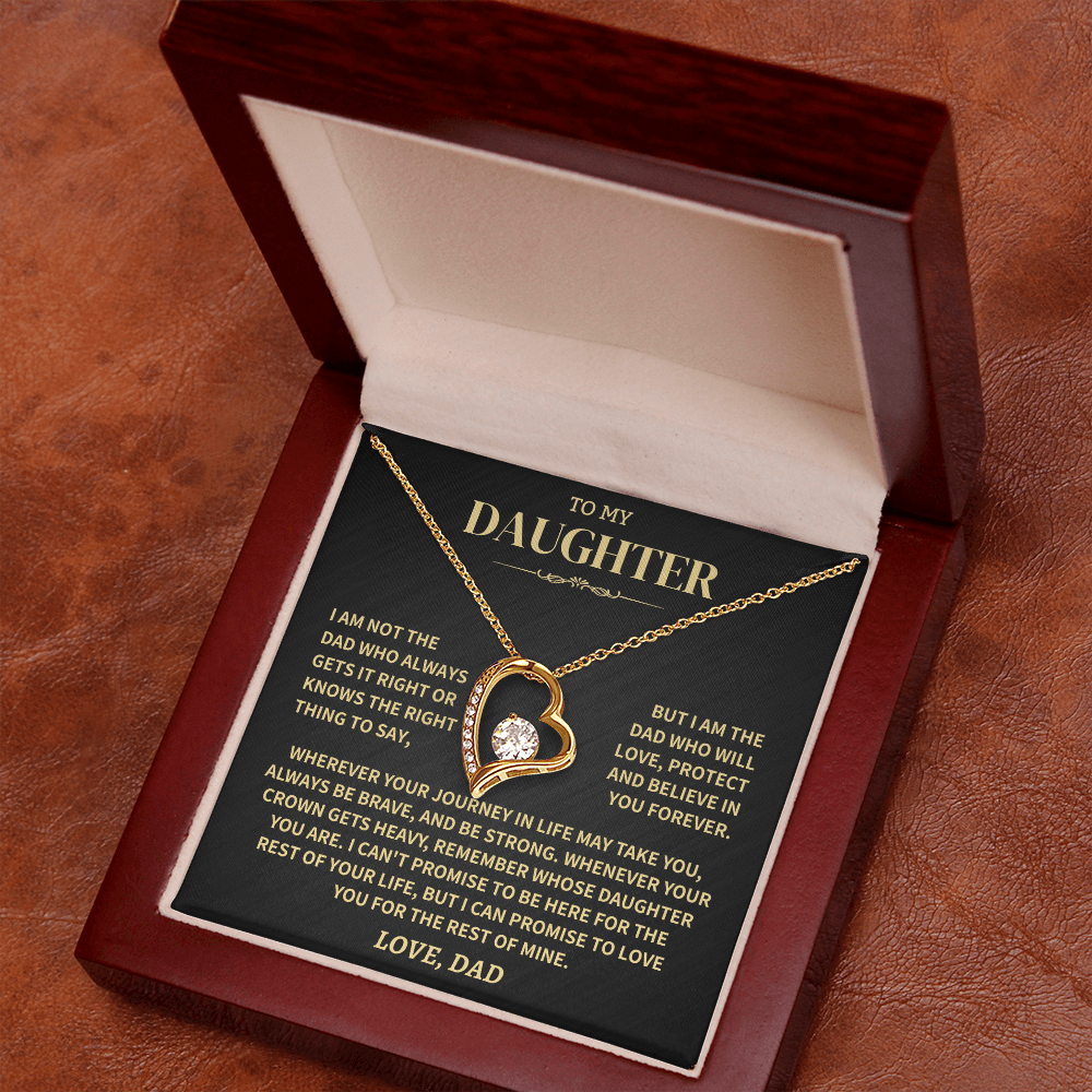 Jewelry Gift For Daughter From Dad, "Whenever Your Crown Gets Heavy" Heart Necklace Gift For Daughter From Dad, "Whenever Your Crown Gets Heavy" Heart Necklace