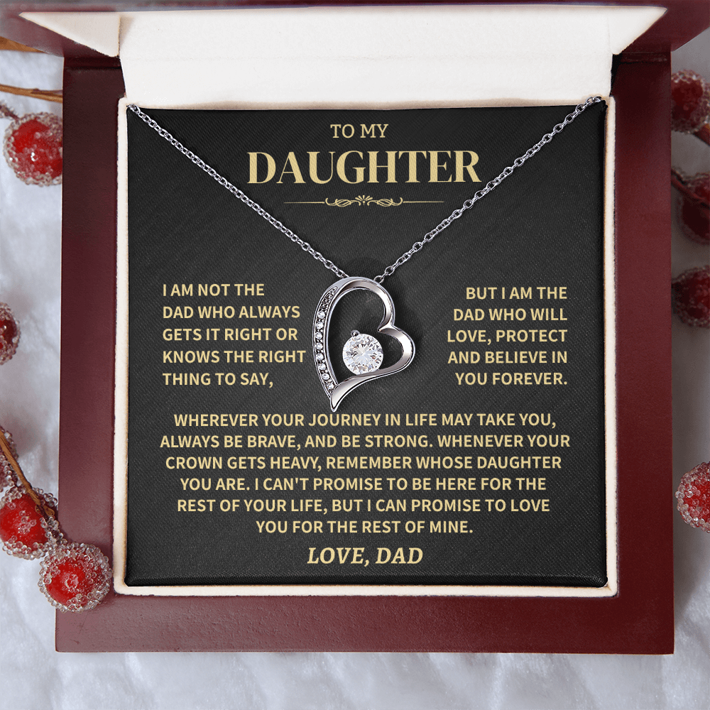 Jewelry Gift For Daughter From Dad, "Whenever Your Crown Gets Heavy" Heart Necklace Gift For Daughter From Dad, "Whenever Your Crown Gets Heavy" Heart Necklace
